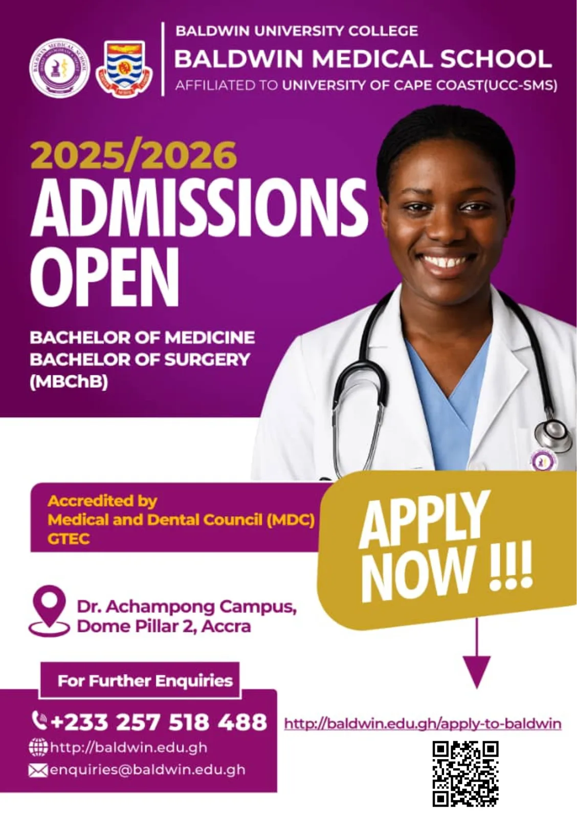 Baldwin University College — admissions open